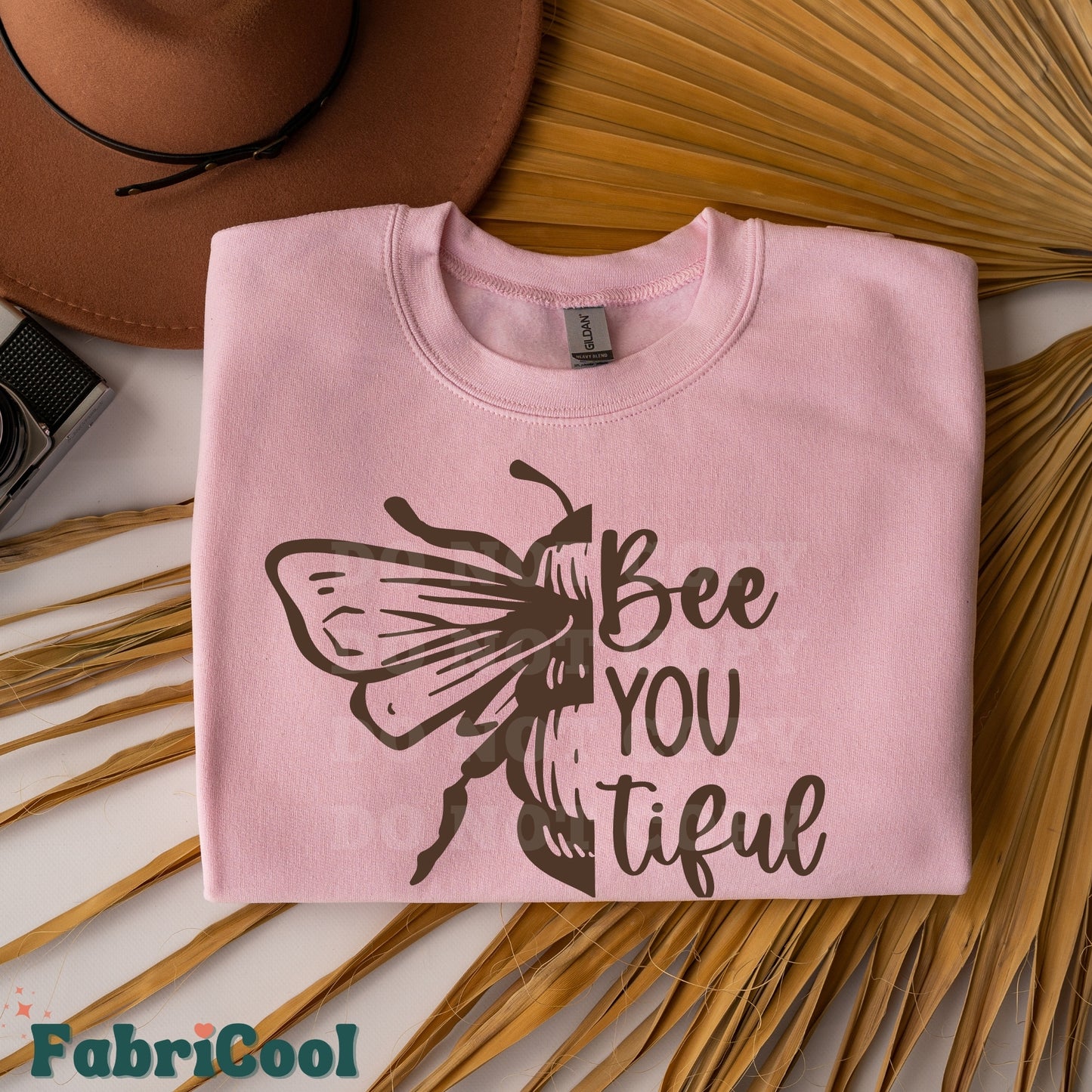 Bee You Tiful - Dark Brown Screen Print Transfer