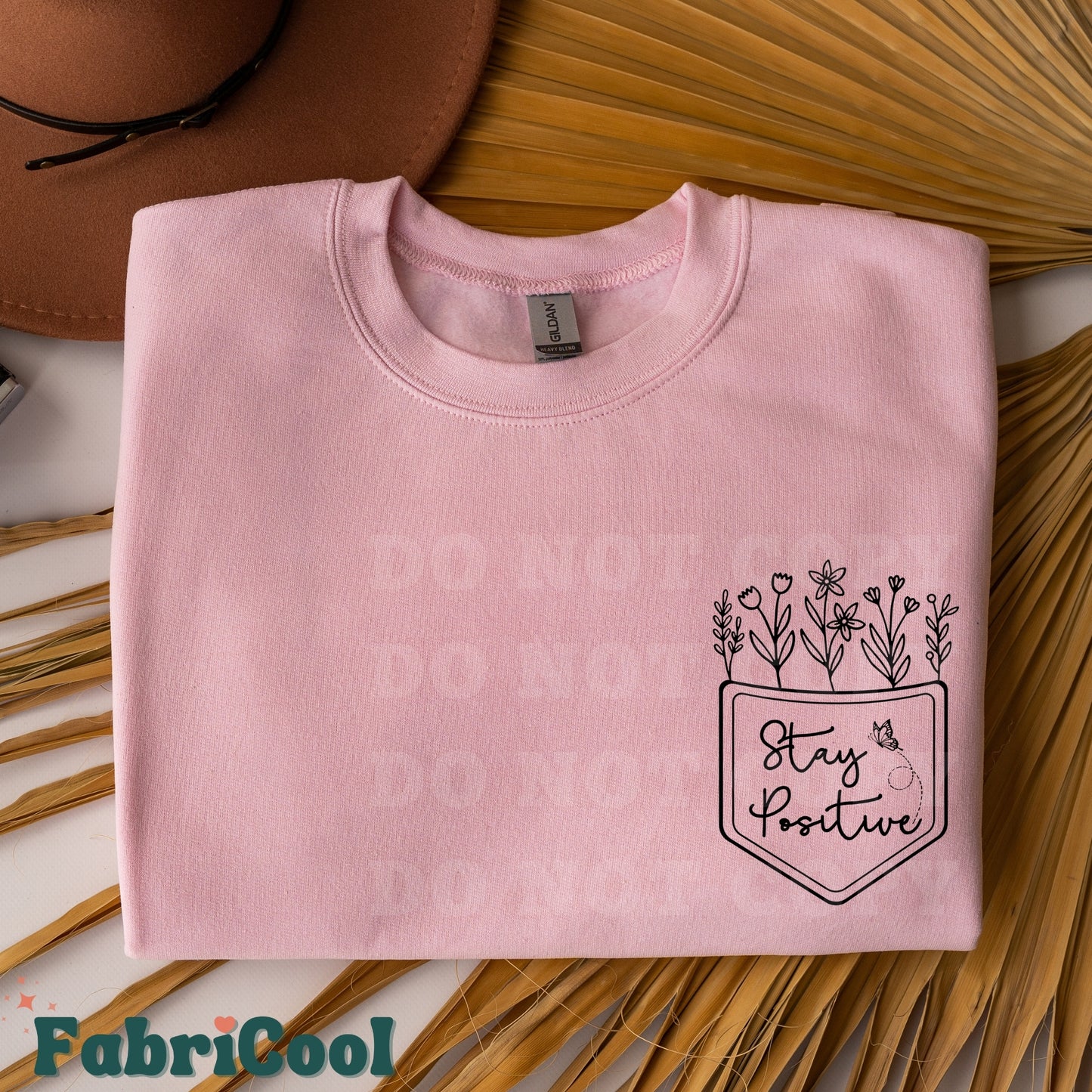 Stay positive- Black Screen Print Transfer