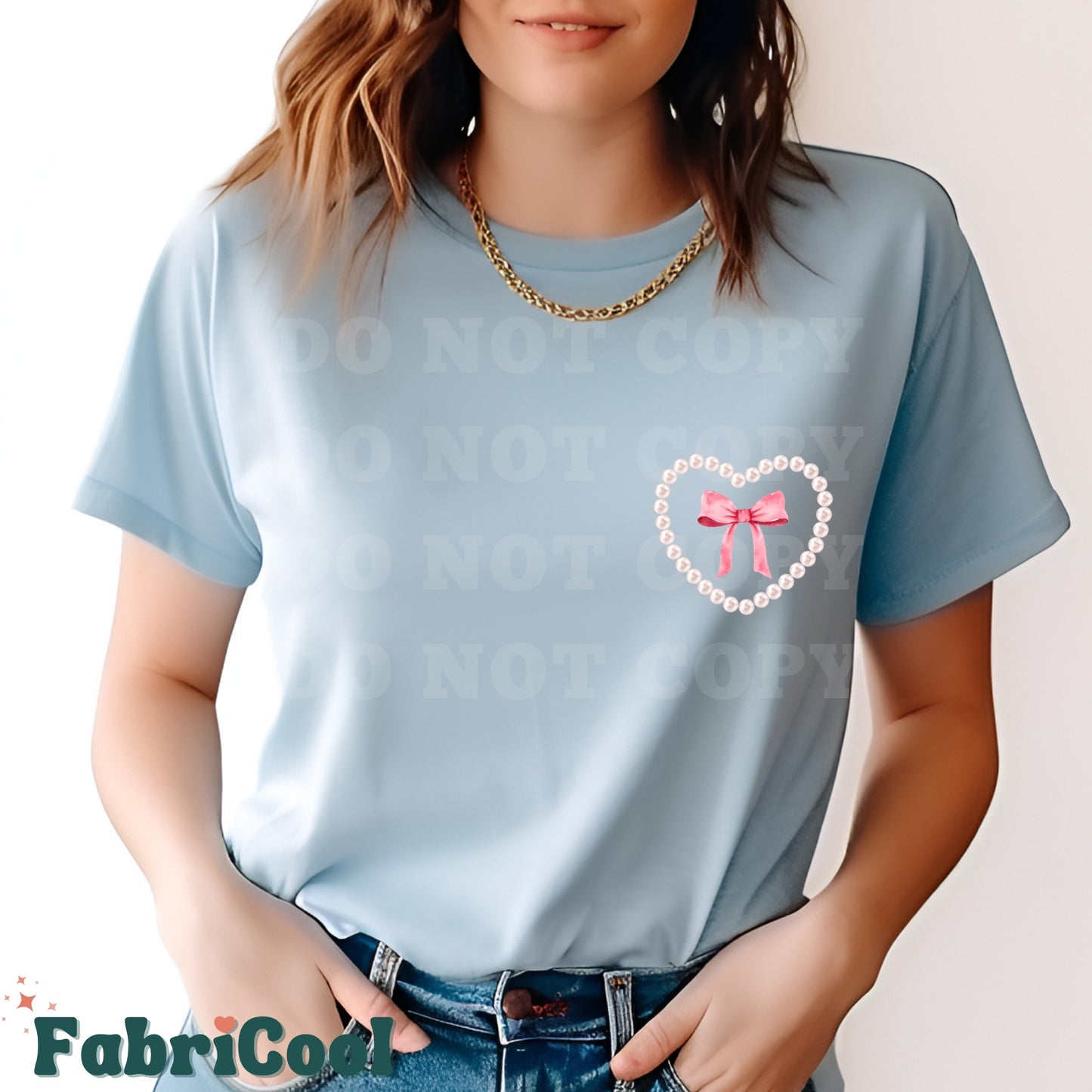 Coquette Pearl Heart -Pocket Matte Clear Film