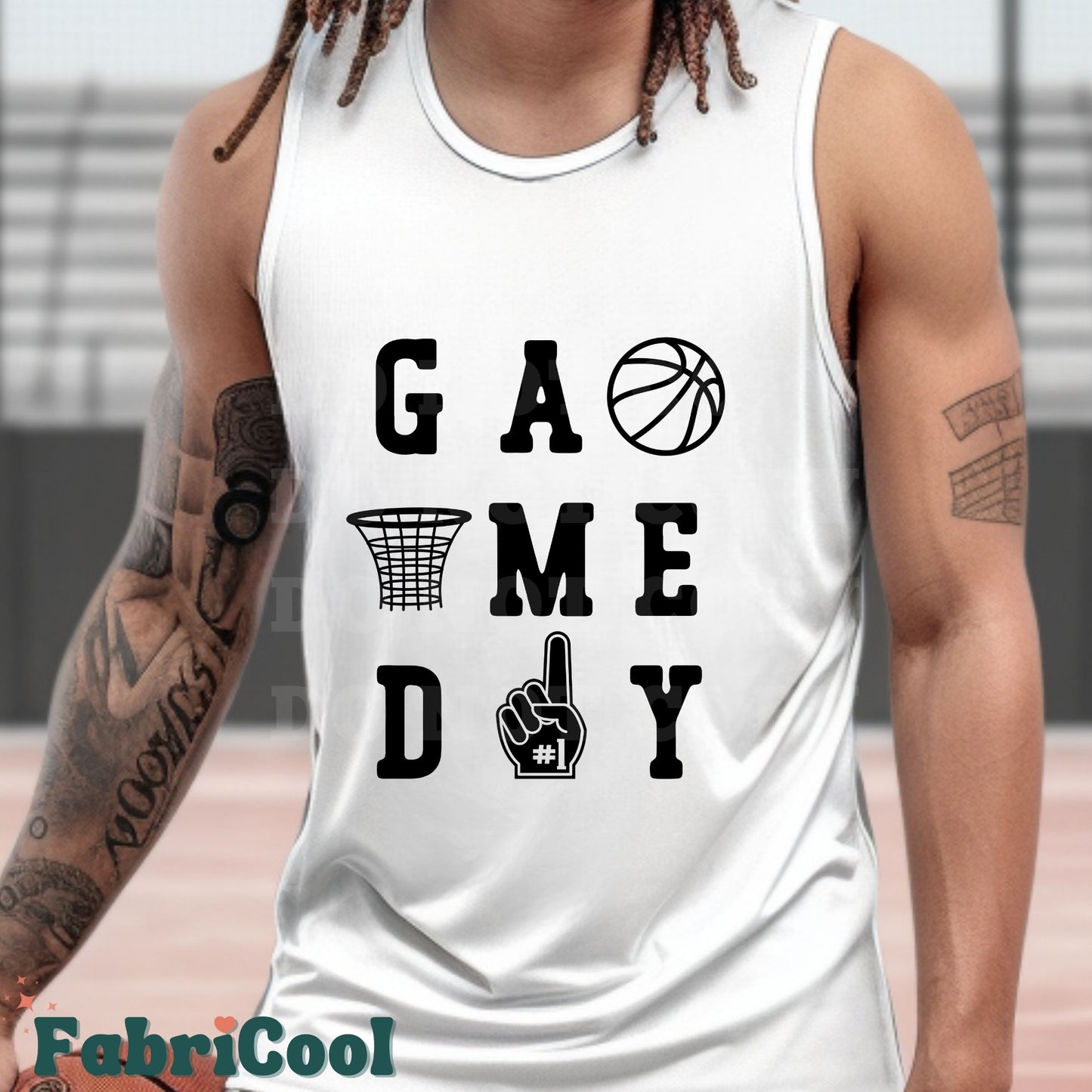 Basket Gameday -Black Screen Print Transfer