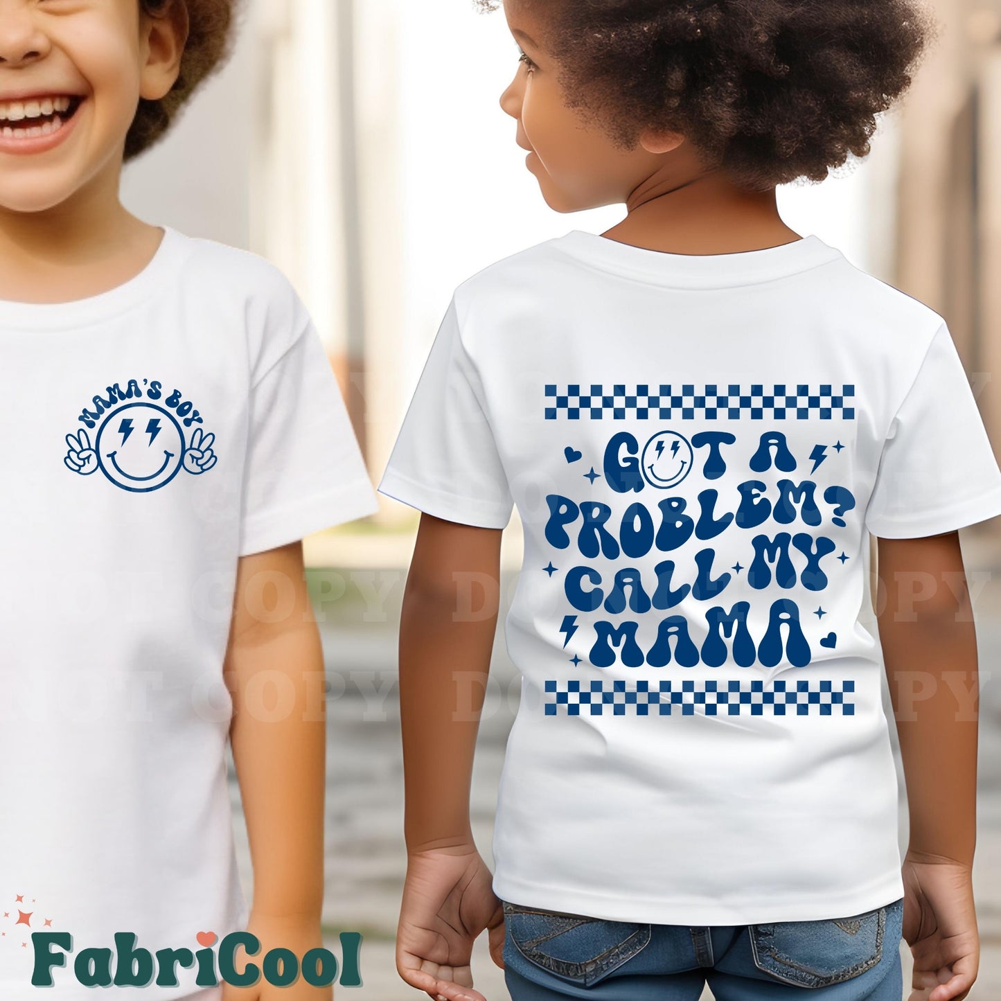 Call my mama, Youth 2in1 -Navy Screen Print Transfer