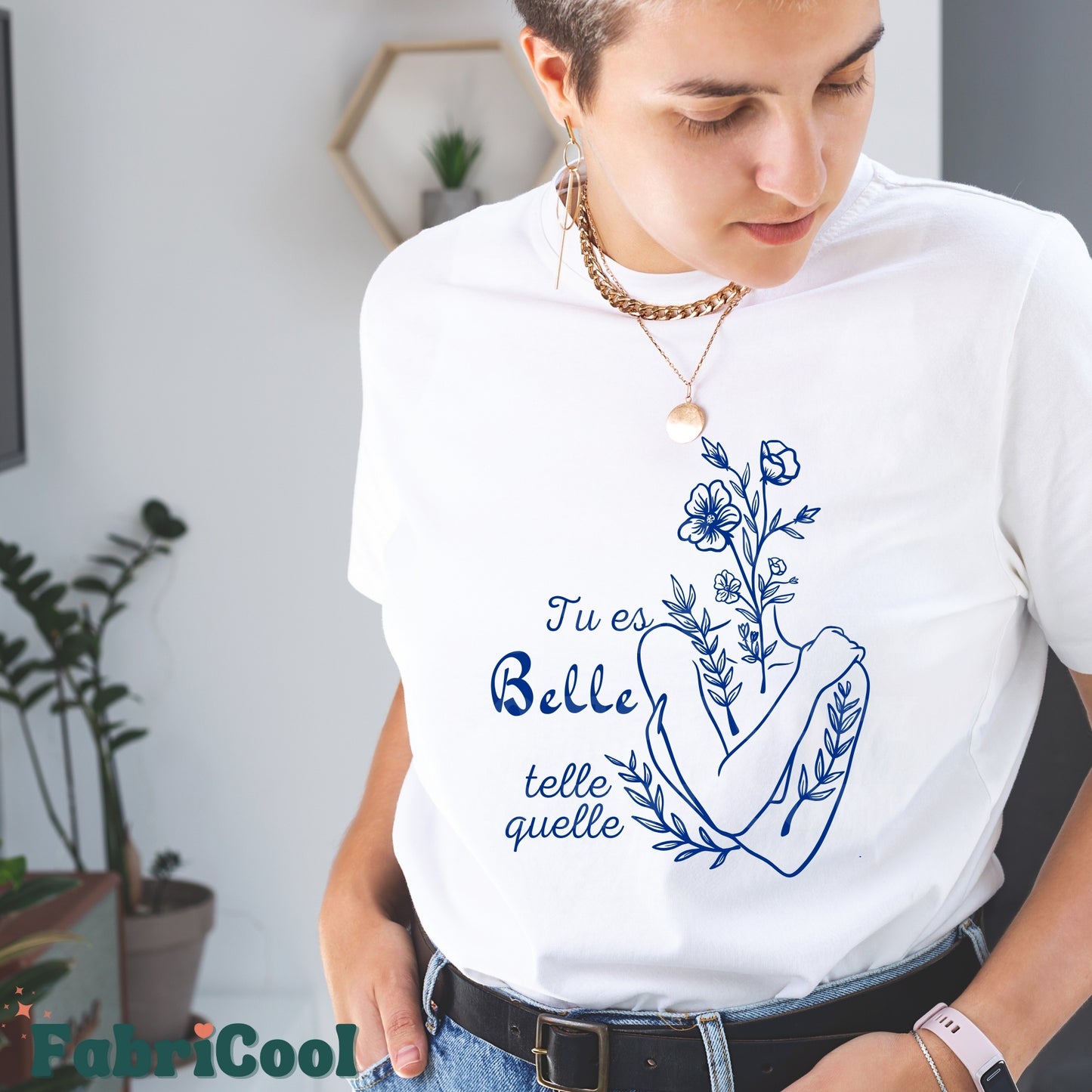 Tu es belle - Royal Screen Print Transfer