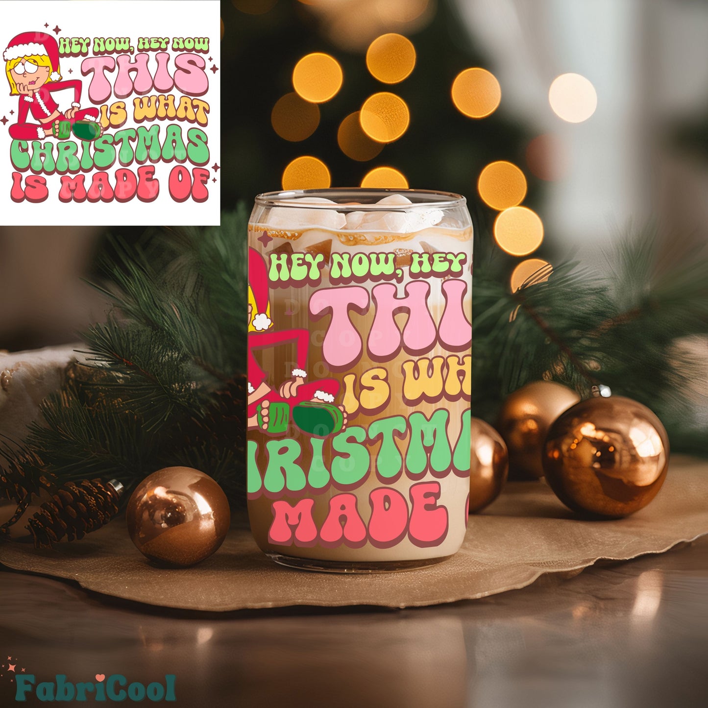 Lizzzzie Christmas UVDTF 4in decal