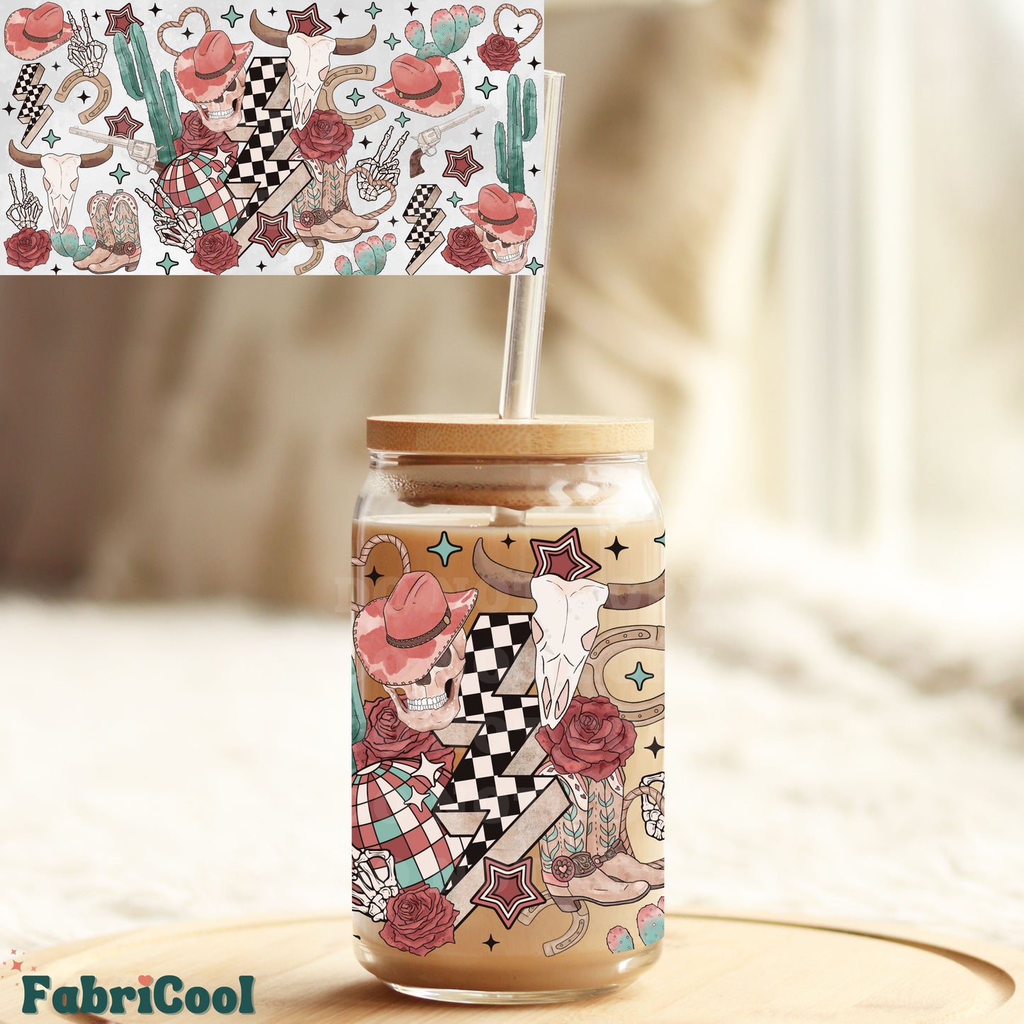 Retro western UVDTF cup wrap