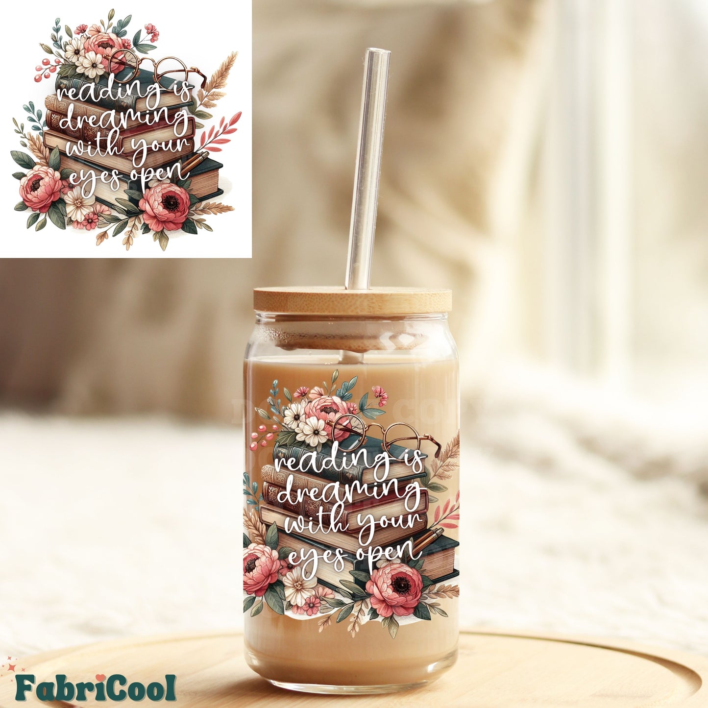 Vintage Reading UVDTF 4in decal