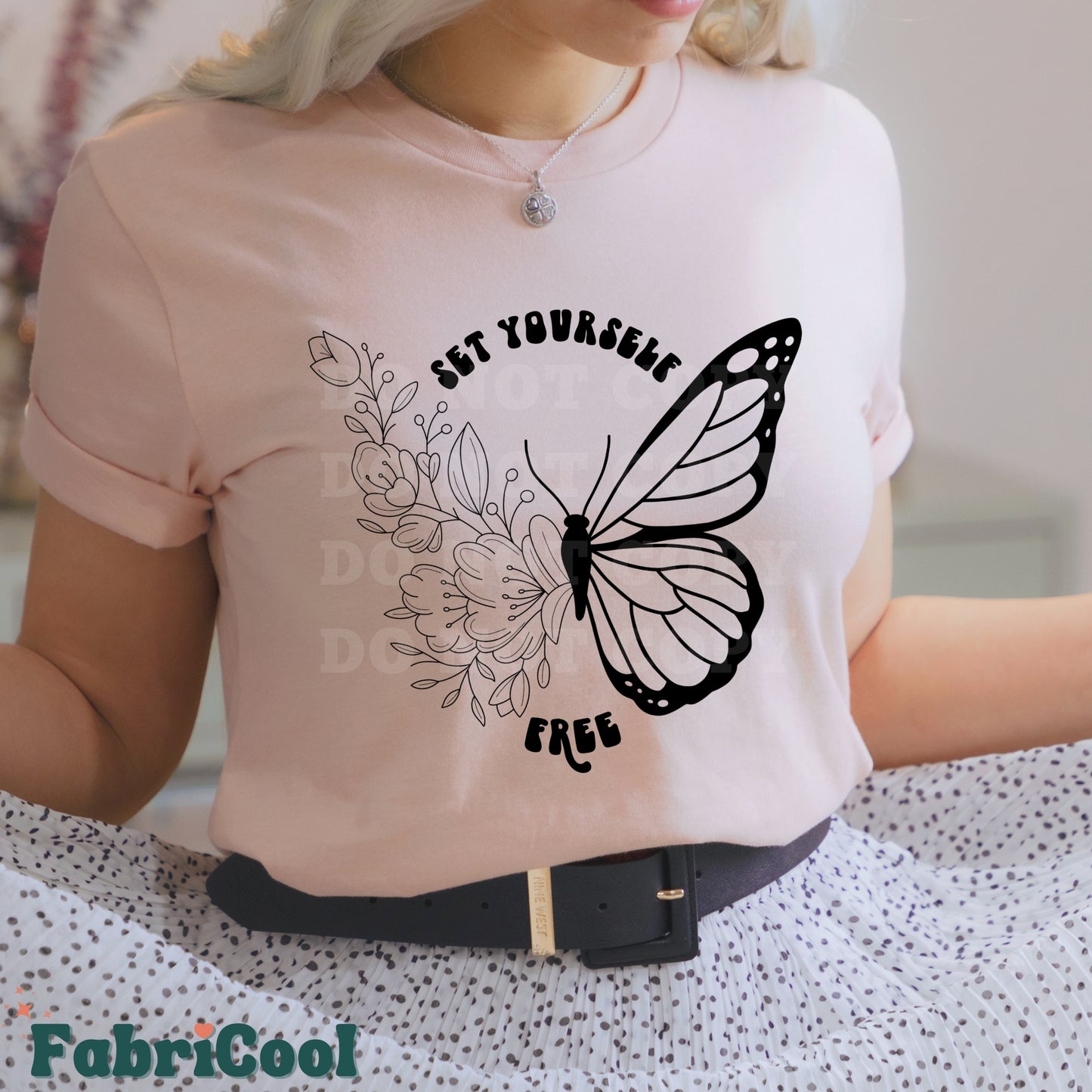 Set yourself Free - Black Screen Print Transfer