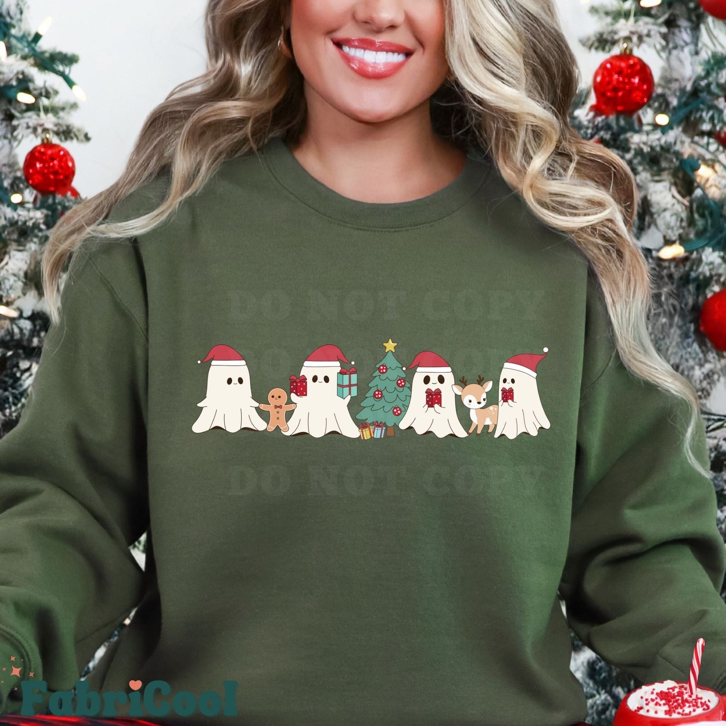 Christmas ghosties-Matte Clear Film