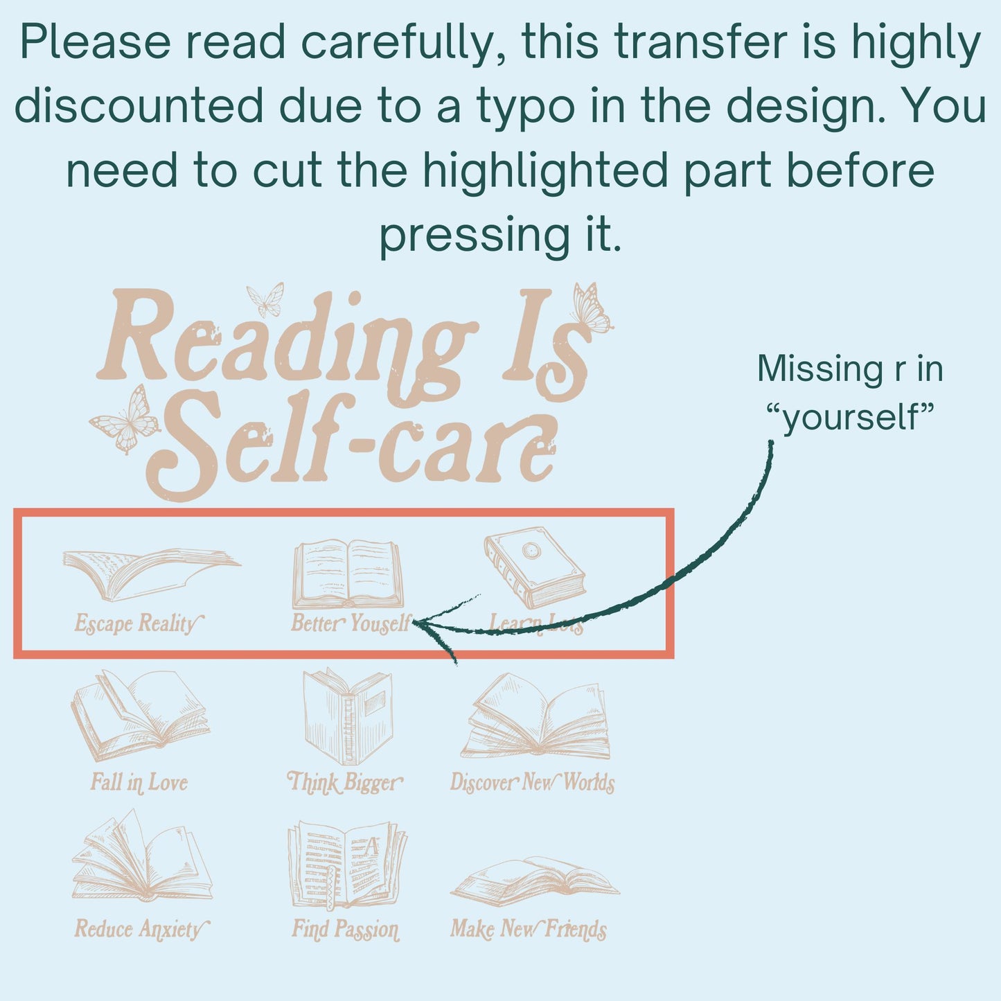 Reading - Transfert sérigraphique beige