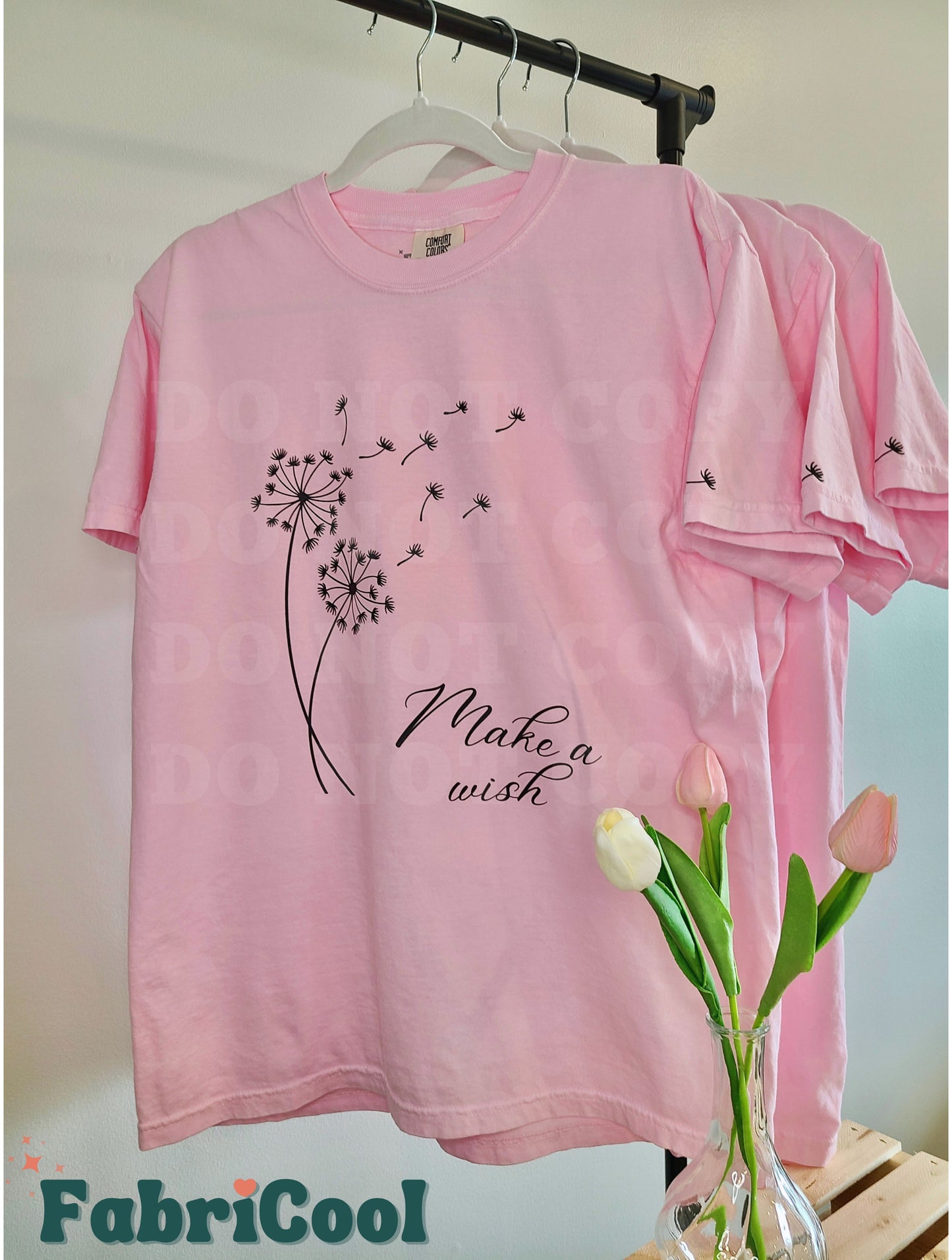 Make a wish - Black Screen Print Transfer