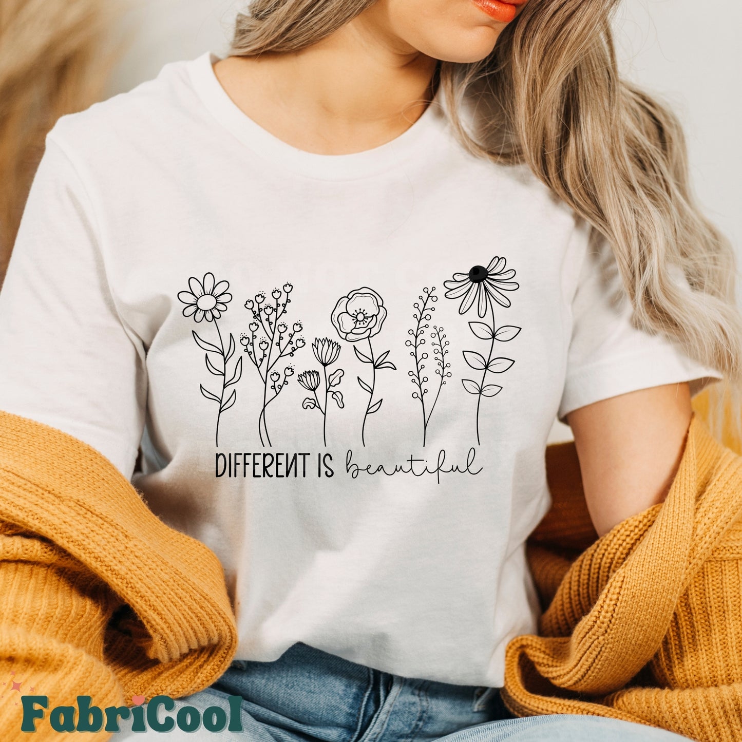 Different is beautiful - Black Screen Print Transfer