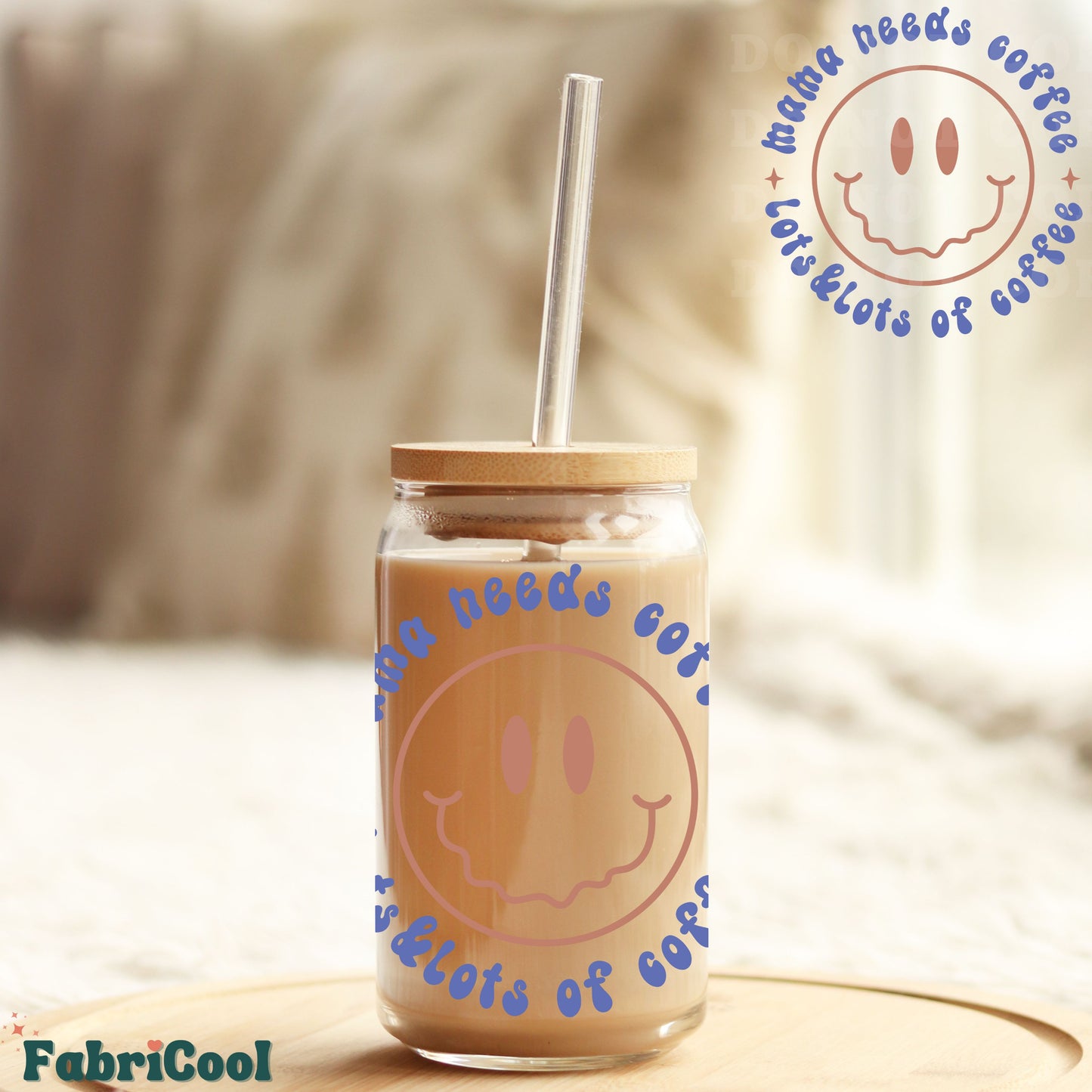 Mama needs coffee UVDTF 4in decal