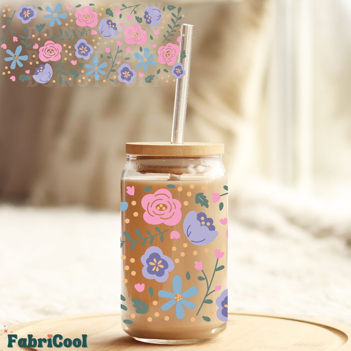 Spring Floral UVDTF cup wrap