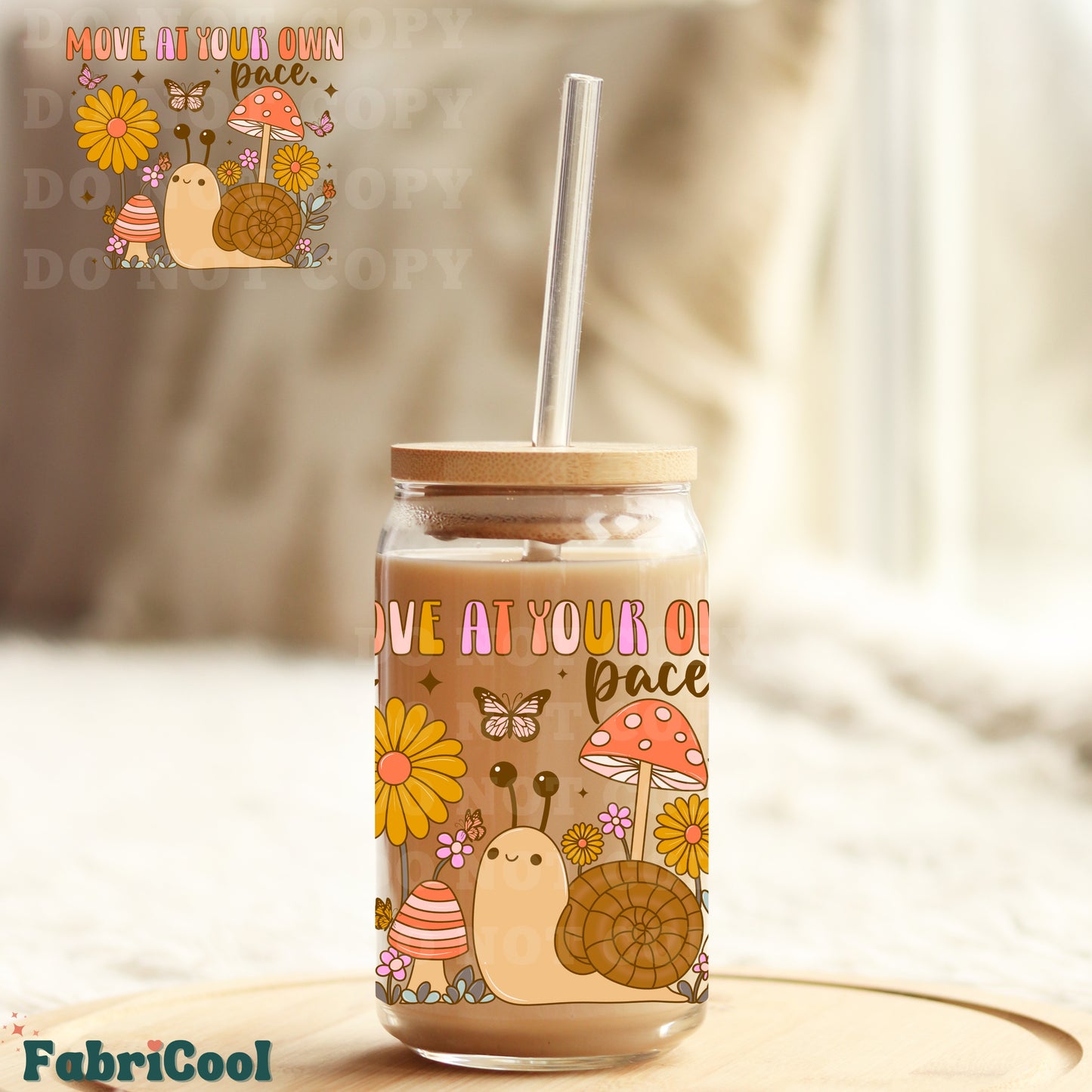 Move at your own pace UVDTF 4in decal