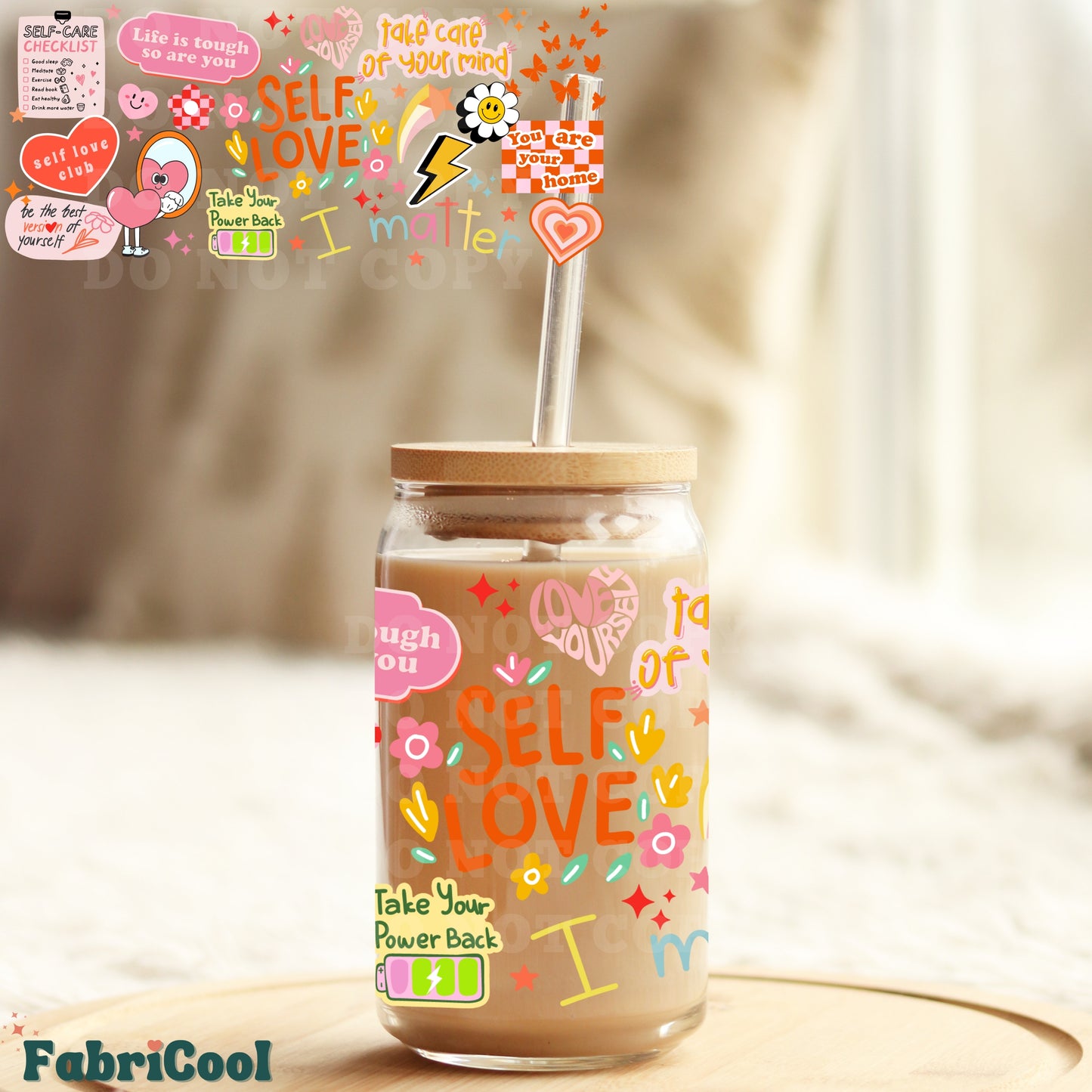 Self Love UVDTF cup wrap