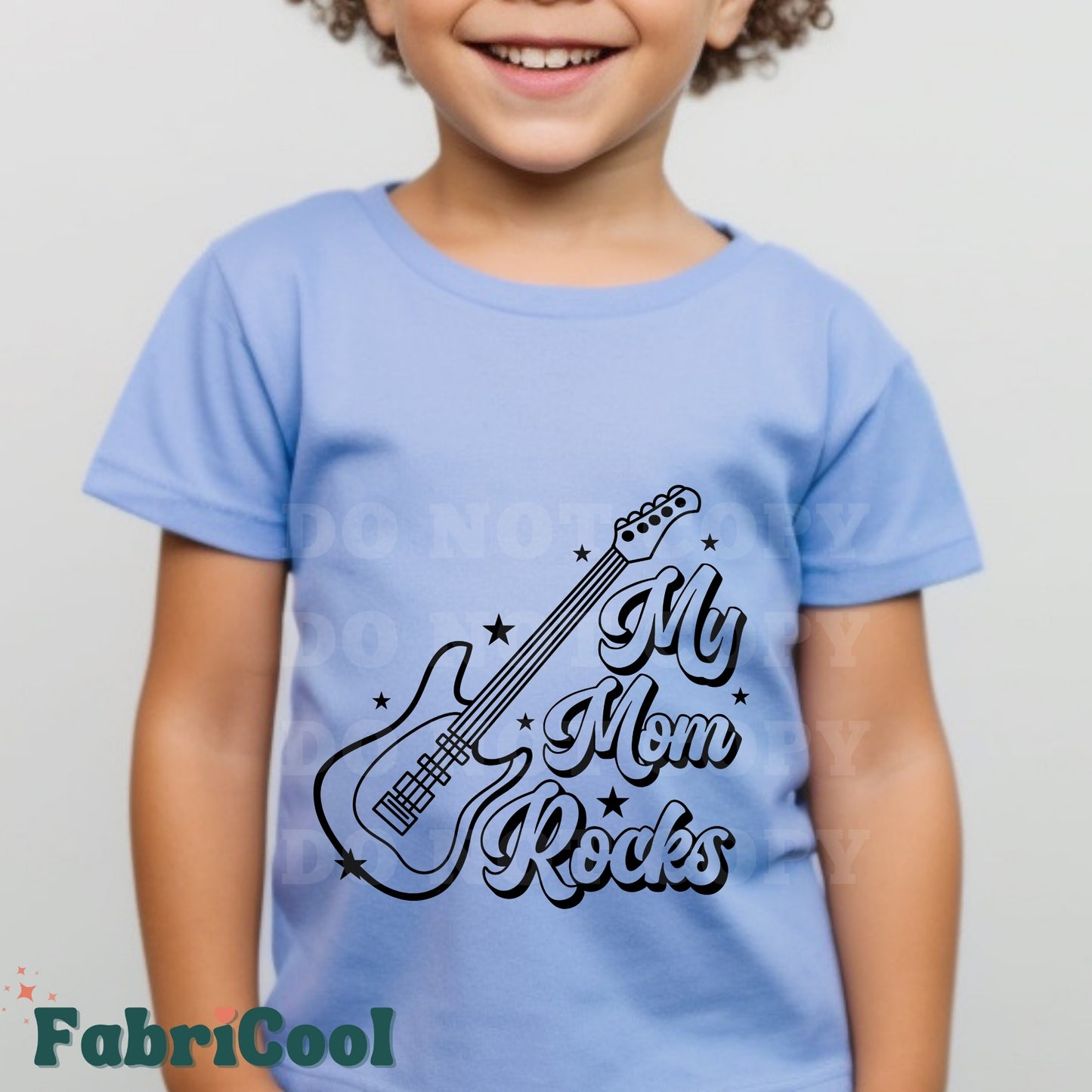 My mom rocks - Youth Black Screen Print Transfer