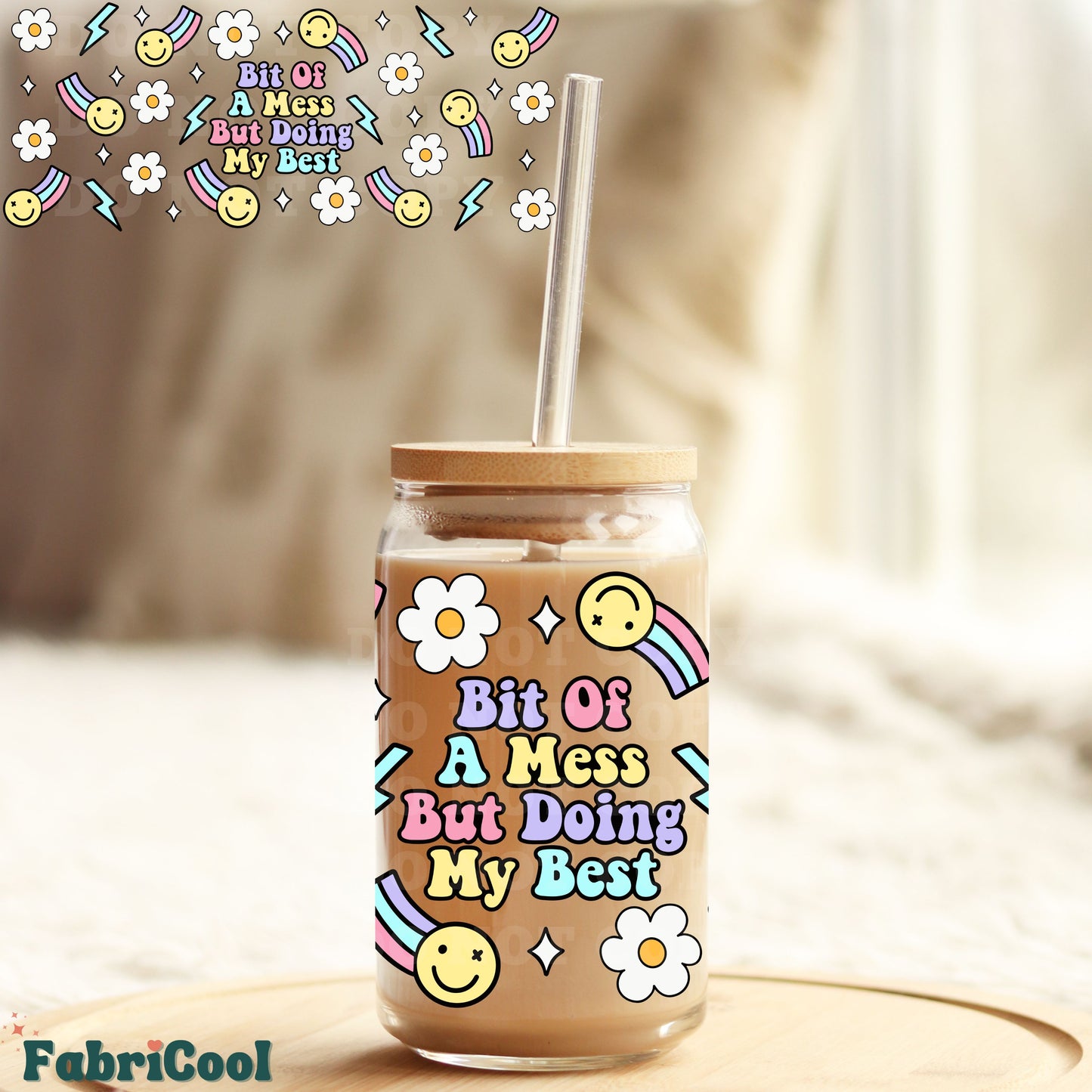 Bit of a Mess UVDTF cup wrap