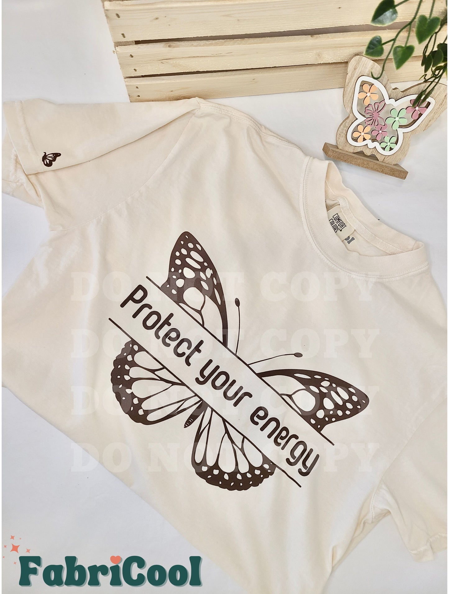 Protect your energy- Brown Screen Print Transfer