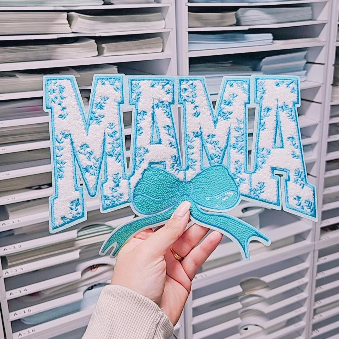 Mama coquette menthe Chenille Patch