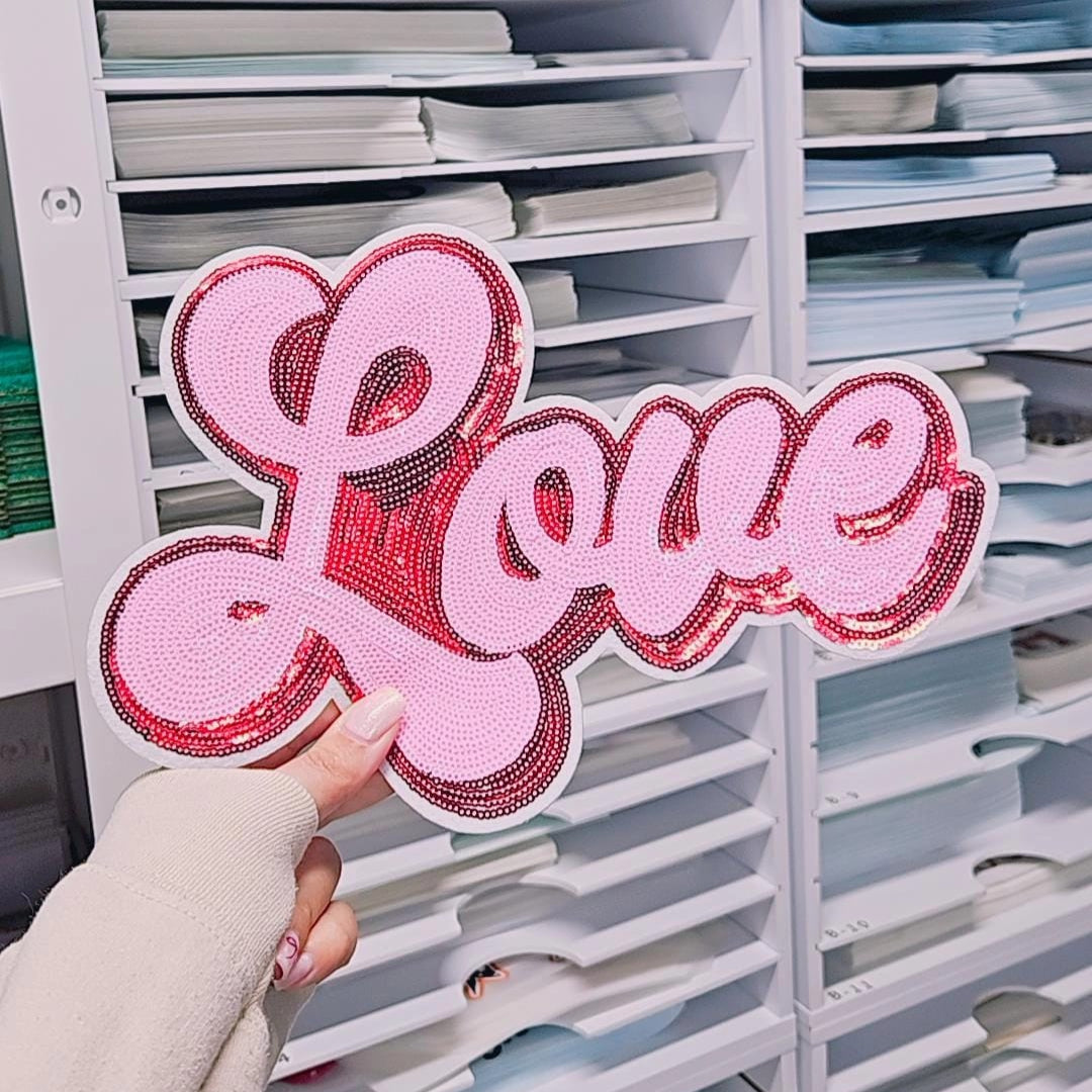 Love Sequin Patch