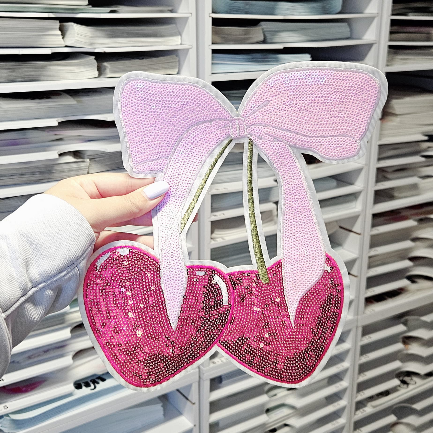 Coquette Cherries Sequin Patch