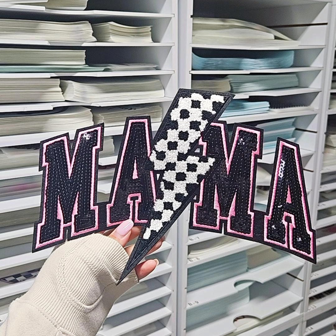 Mama with lightning bolt Patch