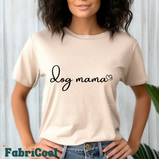 Dog Mama -Black Screen Print Transfer