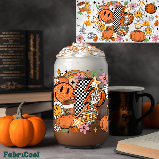 Retro fall UVDTF cup wrap