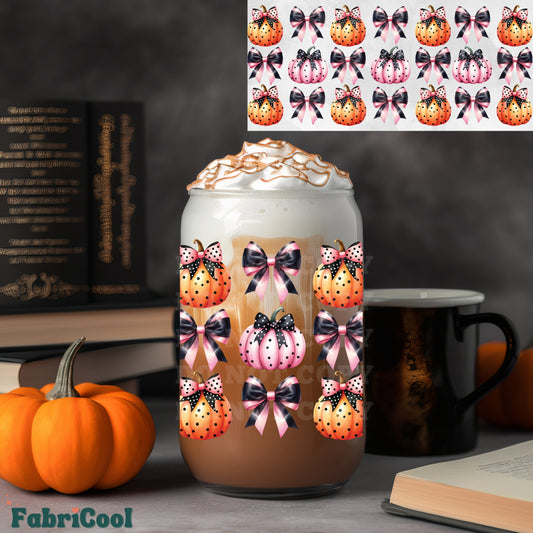 Coquette Pumpkin UVDTF cup wrap