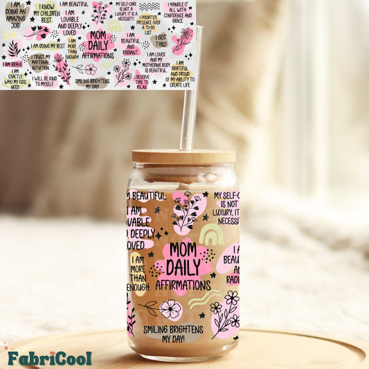 Mom Daily affirmations UVDTF cup wrap