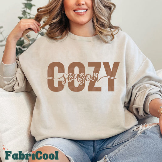 Cozy Season-Transfert sérigraphique marron