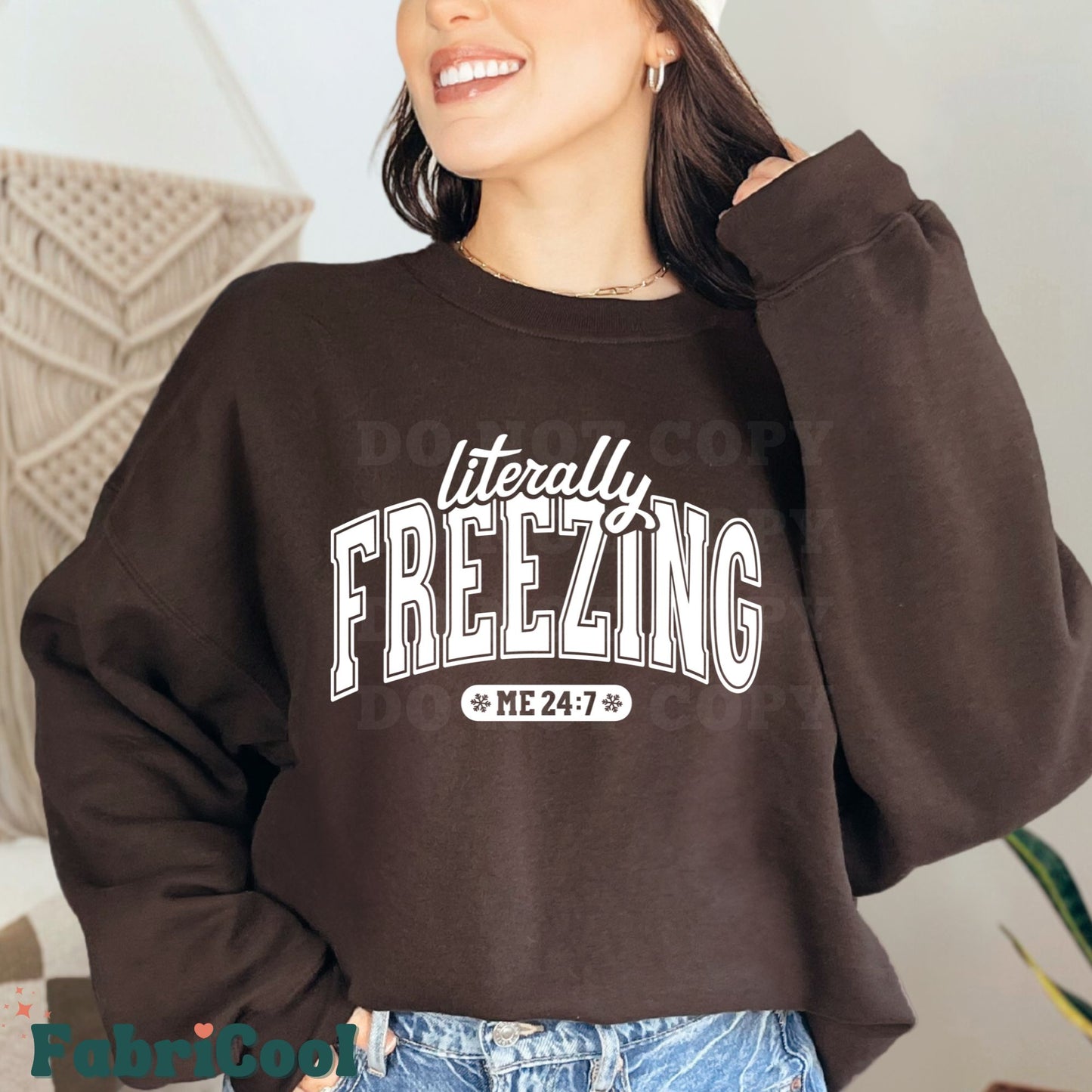 Literally Freezing-Transfert sérigraphique blanc