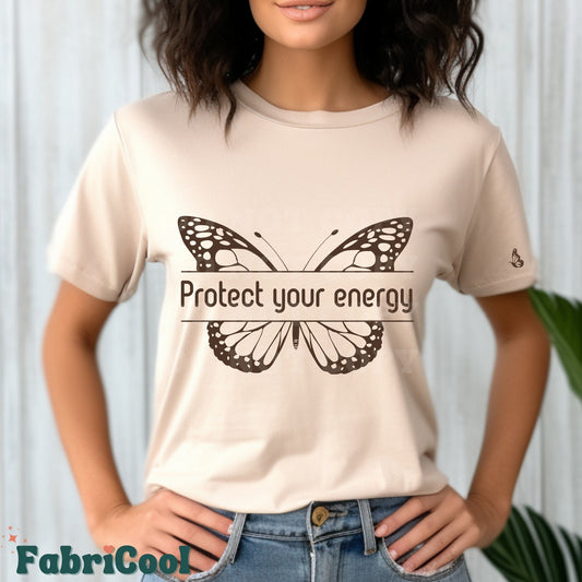 Protect your energy- Brown Screen Print Transfer