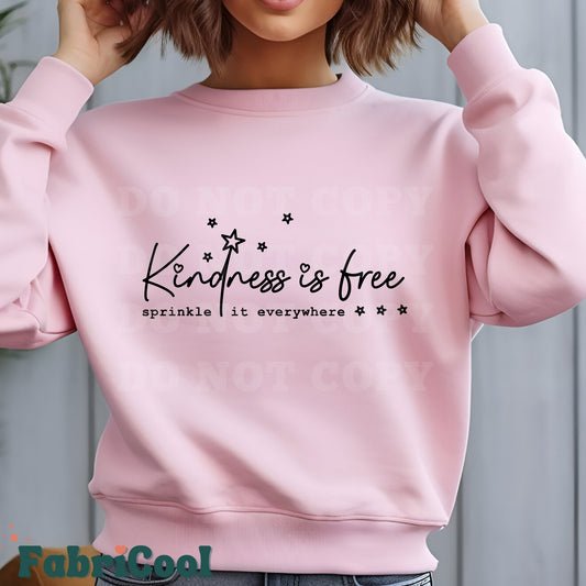 Kindness is free - Transfert sérigraphique Noir