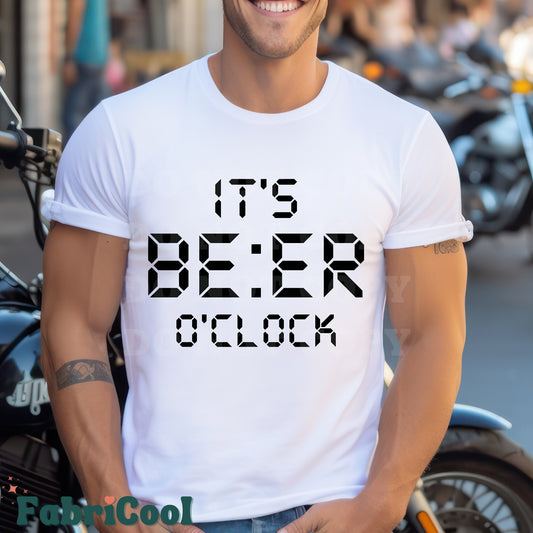 Beer O'clock -Black Screen Print Transfer