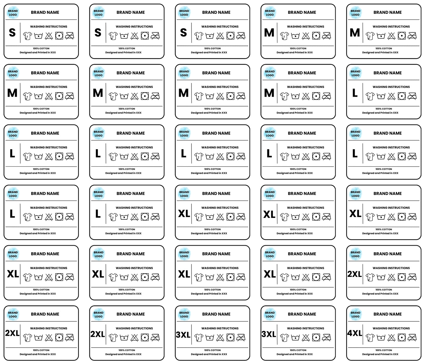 Neck Tag Labels - Layout 1- TAT 2-4 business days